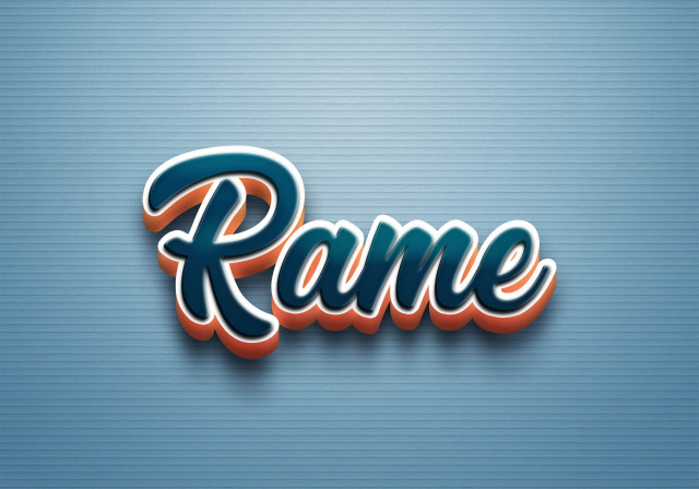 Free photo of Cursive Name DP: Rame