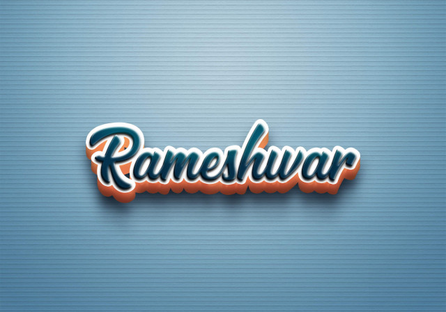 Free photo of Cursive Name DP: Rameshwar