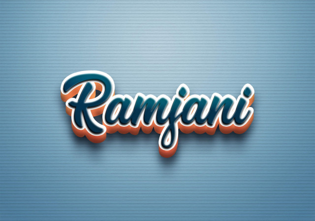 Free photo of Cursive Name DP: Ramjani