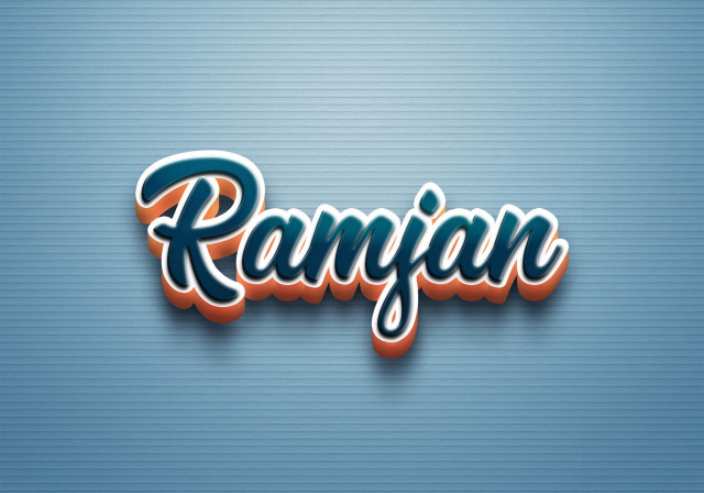 Free photo of Cursive Name DP: Ramjan