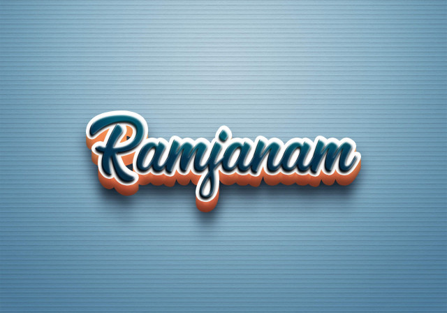 Free photo of Cursive Name DP: Ramjanam