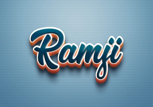 Free photo of Cursive Name DP: Ramji