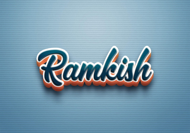 Free photo of Cursive Name DP: Ramkish