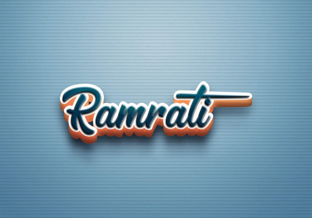 Free photo of Cursive Name DP: Ramrati