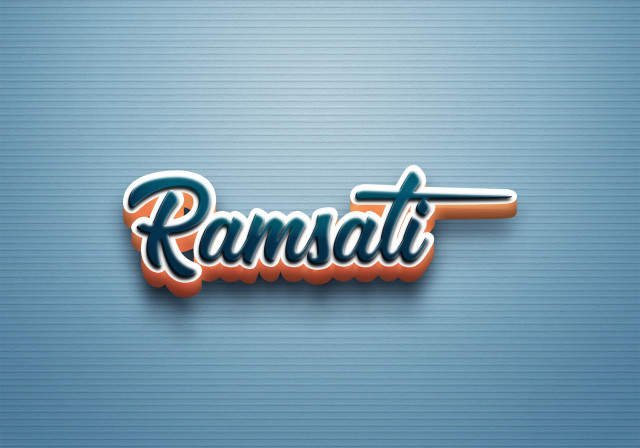 Free photo of Cursive Name DP: Ramsati