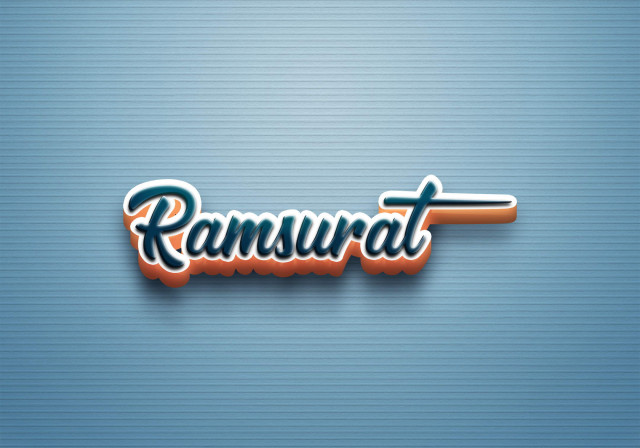 Free photo of Cursive Name DP: Ramsurat