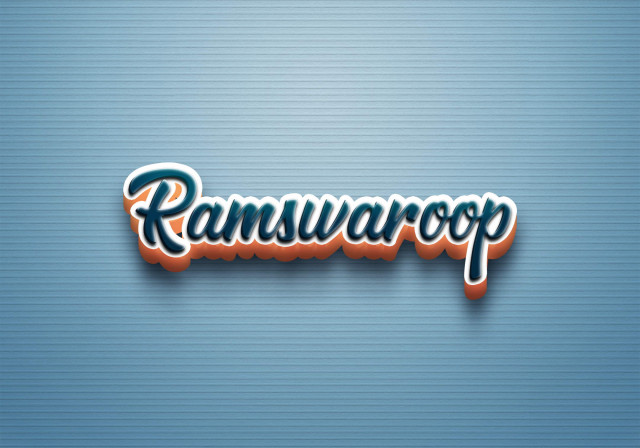 Free photo of Cursive Name DP: Ramswaroop