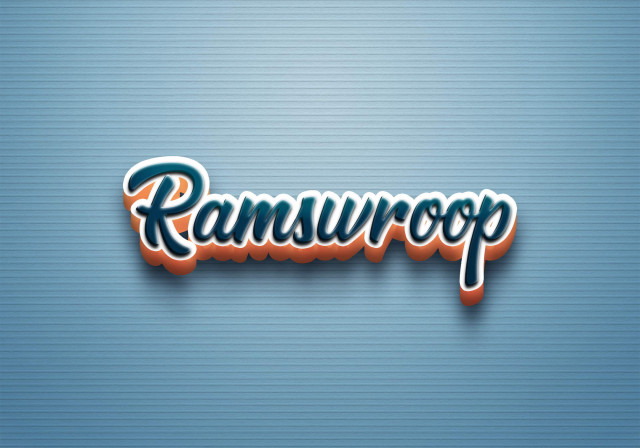 Free photo of Cursive Name DP: Ramswroop