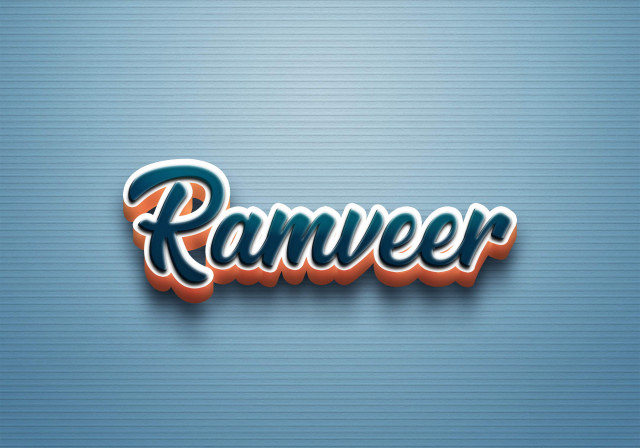 Free photo of Cursive Name DP: Ramveer