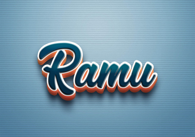 Free photo of Cursive Name DP: Ramu