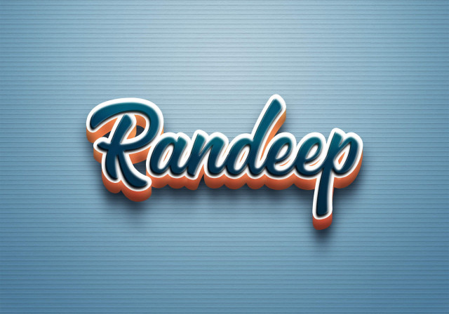Free photo of Cursive Name DP: Randeep