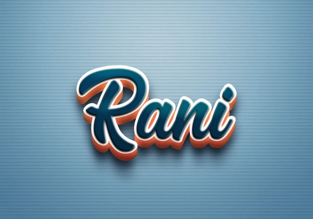 Free photo of Cursive Name DP: Rani