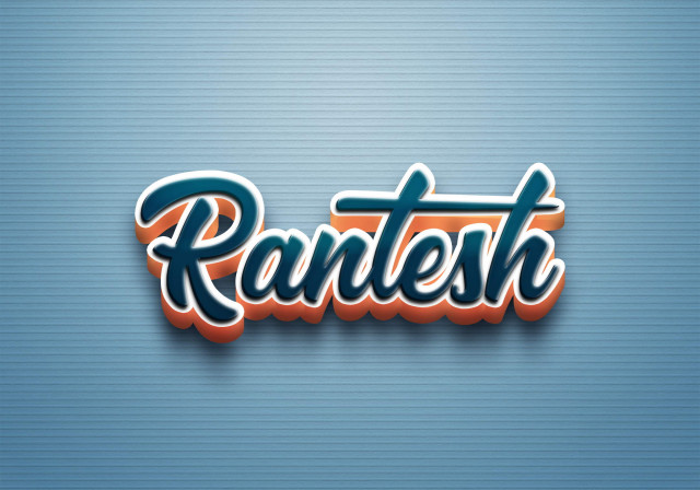 Free photo of Cursive Name DP: Rantesh