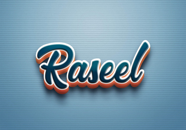 Free photo of Cursive Name DP: Raseel