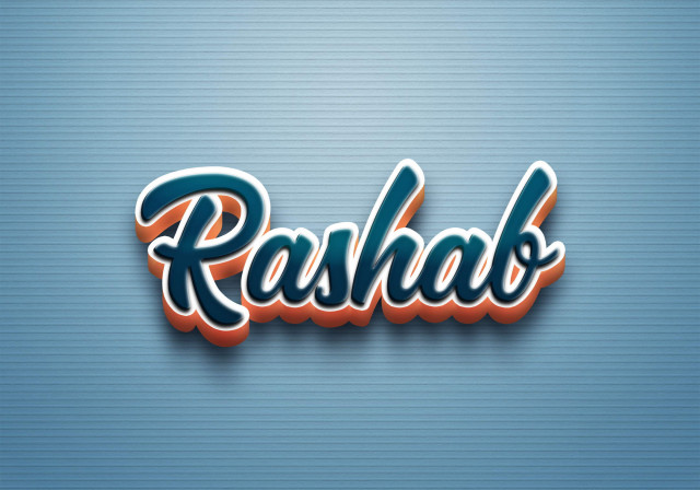 Free photo of Cursive Name DP: Rashab