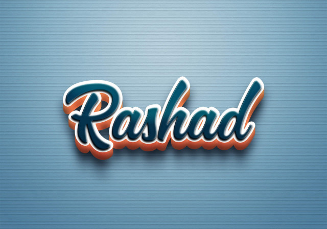 Free photo of Cursive Name DP: Rashad