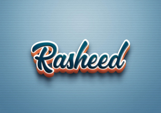 Free photo of Cursive Name DP: Rasheed