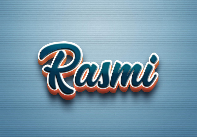 Free photo of Cursive Name DP: Rasmi