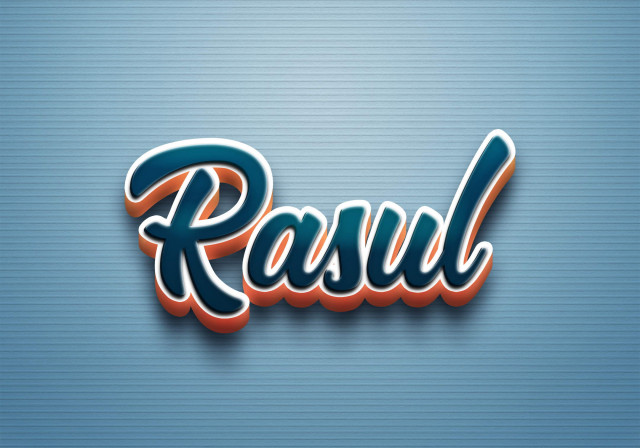 Free photo of Cursive Name DP: Rasul