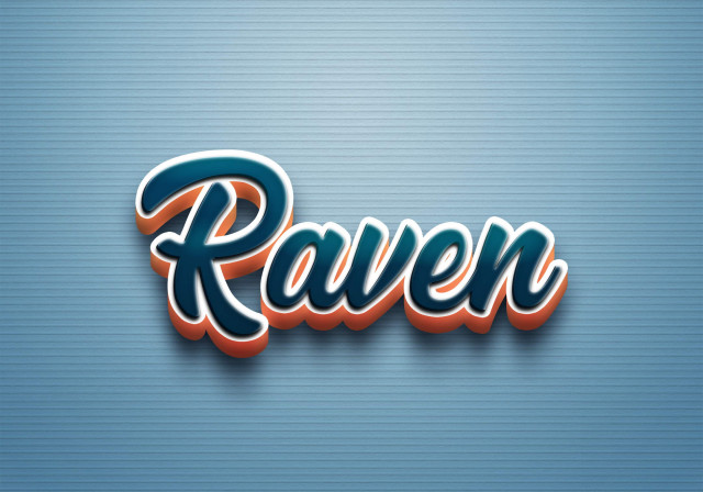 Free photo of Cursive Name DP: Raven