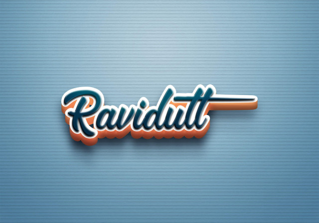 Free photo of Cursive Name DP: Ravidutt