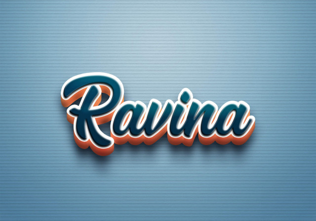 Free photo of Cursive Name DP: Ravina