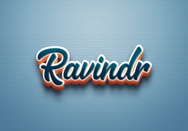 Free photo of Cursive Name DP: Ravindr