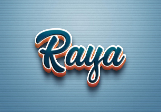 Free photo of Cursive Name DP: Raya