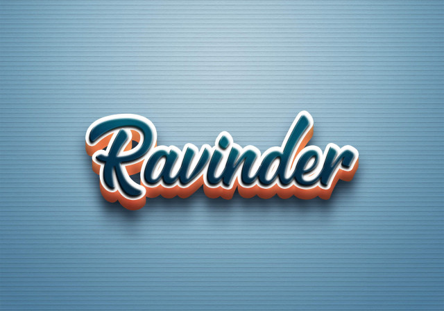Free photo of Cursive Name DP: Ravinder