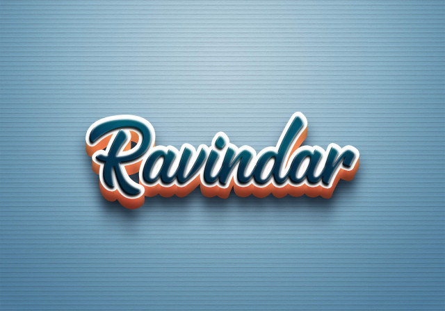 Free photo of Cursive Name DP: Ravindar