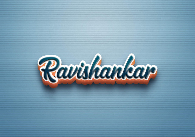 Free photo of Cursive Name DP: Ravishankar