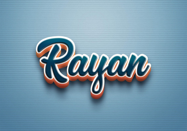 Free photo of Cursive Name DP: Rayan