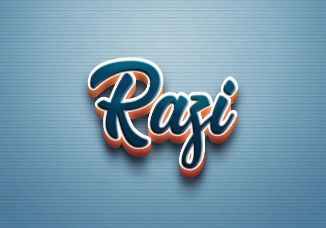 Free photo of Cursive Name DP: Razi