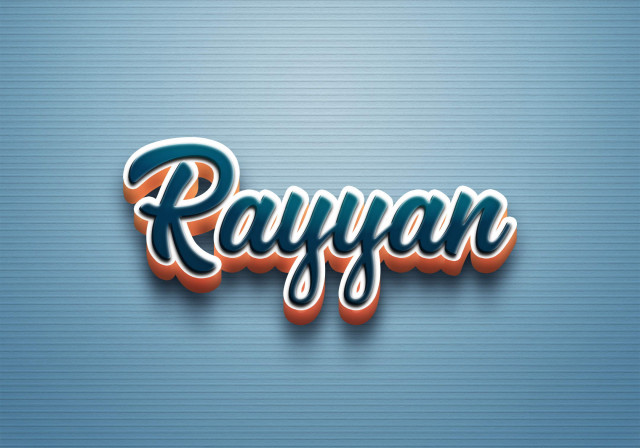 Free photo of Cursive Name DP: Rayyan