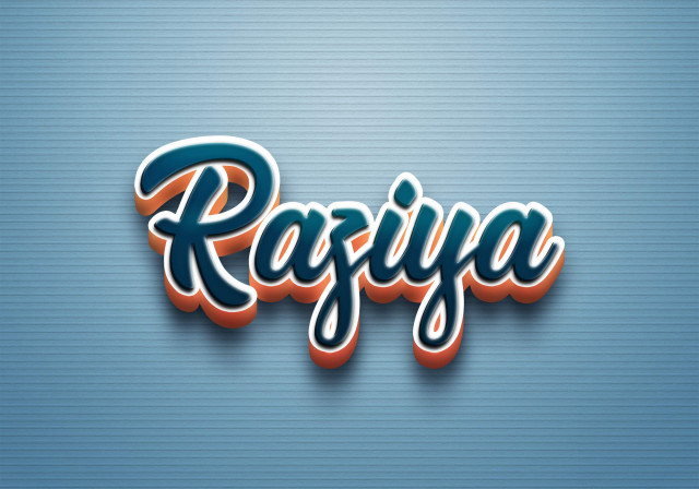 Free photo of Cursive Name DP: Raziya