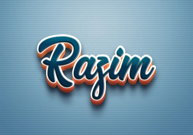 Free photo of Cursive Name DP: Razim