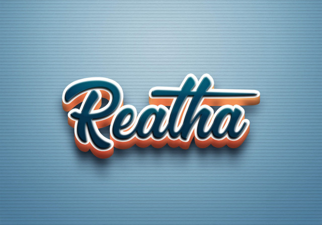 Free photo of Cursive Name DP: Reatha