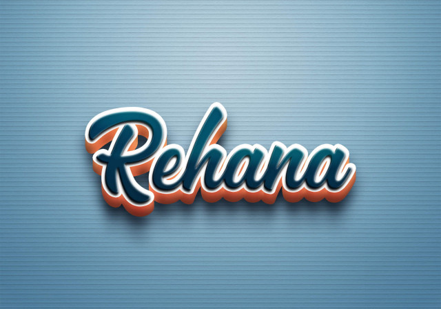 Free photo of Cursive Name DP: Rehana
