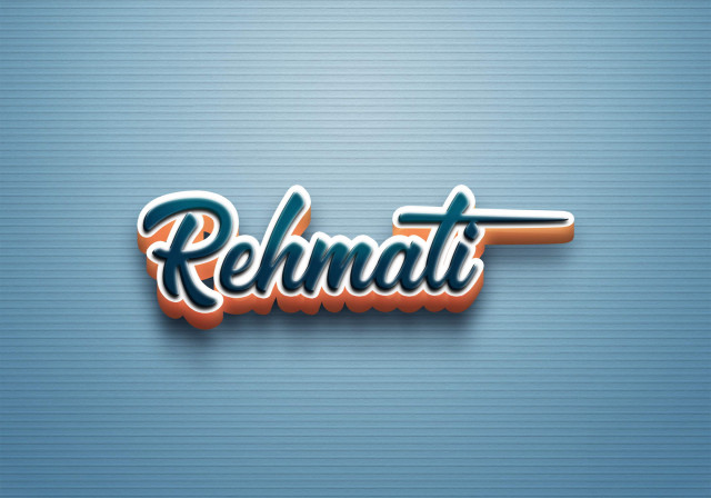 Free photo of Cursive Name DP: Rehmati