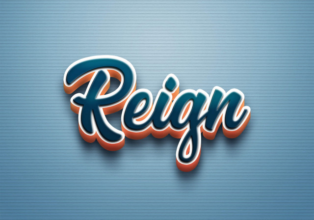 Free photo of Cursive Name DP: Reign