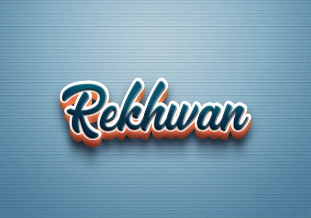 Free photo of Cursive Name DP: Rekhwan