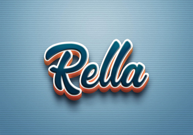 Free photo of Cursive Name DP: Rella