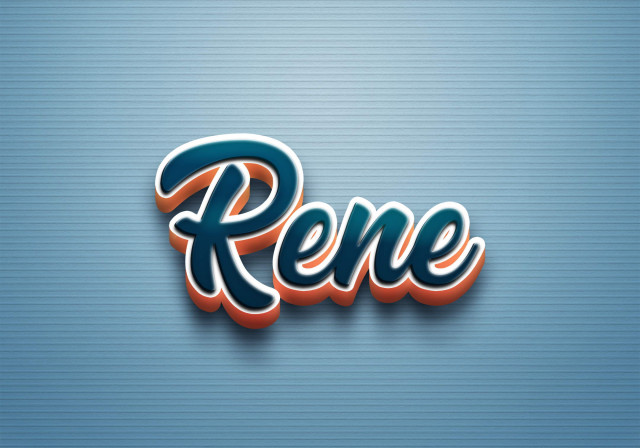 Free photo of Cursive Name DP: Rene
