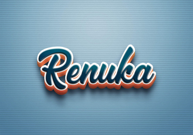 Free photo of Cursive Name DP: Renuka