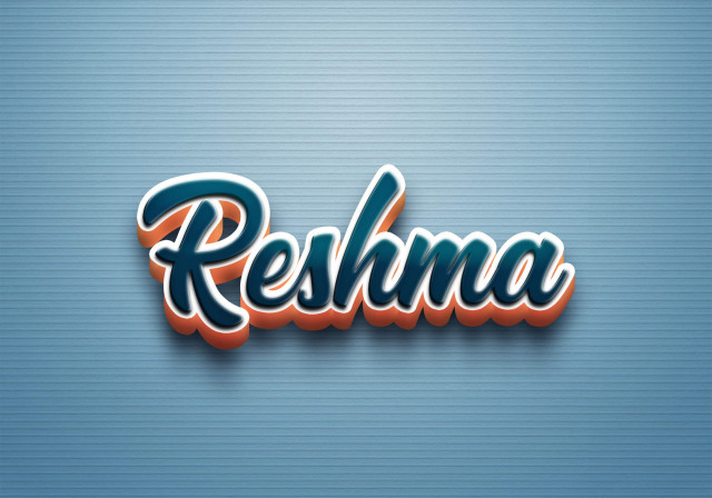 Free photo of Cursive Name DP: Reshma