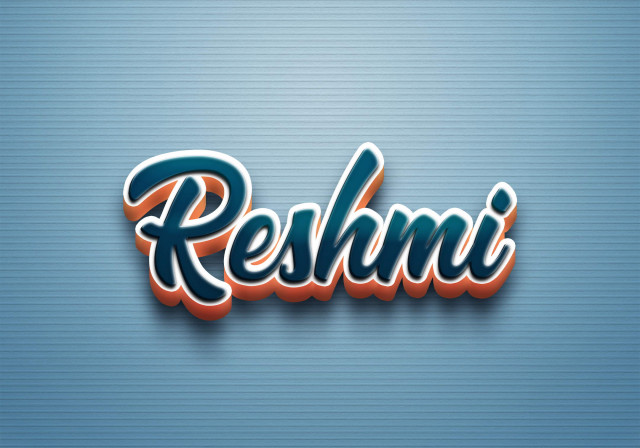 Free photo of Cursive Name DP: Reshmi