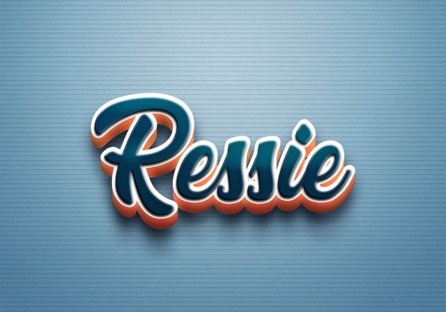 Free photo of Cursive Name DP: Ressie