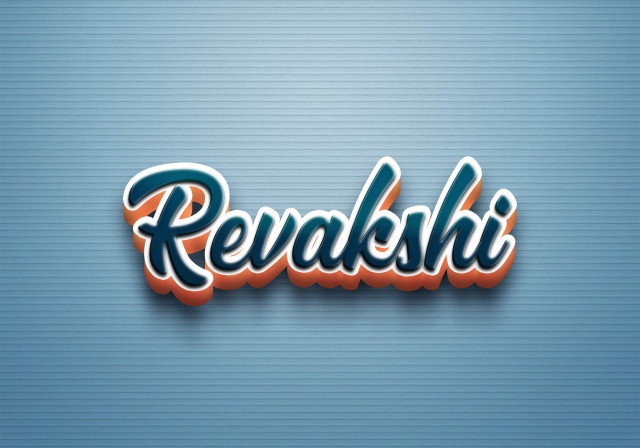 Free photo of Cursive Name DP: Revakshi