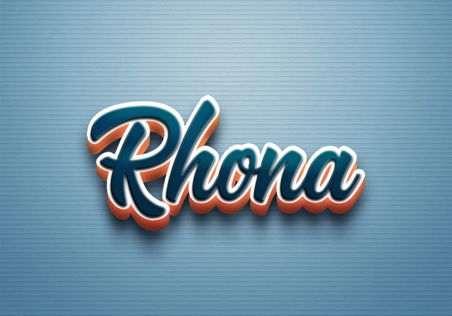 Free photo of Cursive Name DP: Rhona