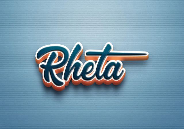 Free photo of Cursive Name DP: Rheta